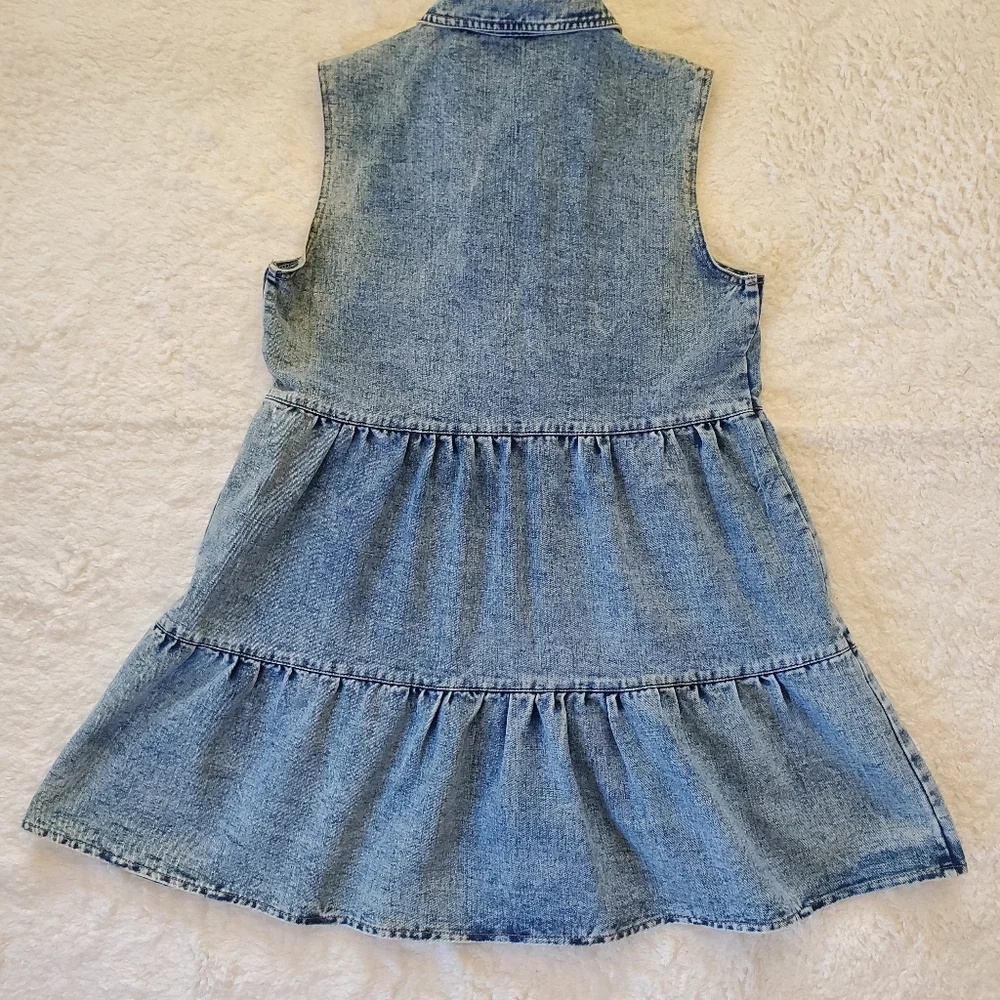 Blue Jean Dress. Size Large. - Picture 9 of 11
